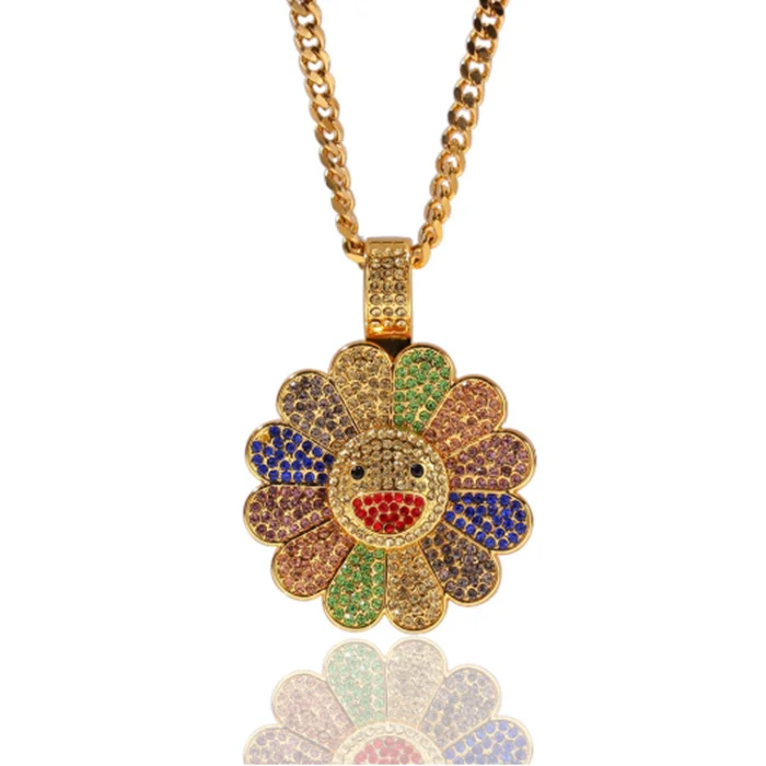 

2019 New Rotatable Murakami Takashi Sun Flower Pendant