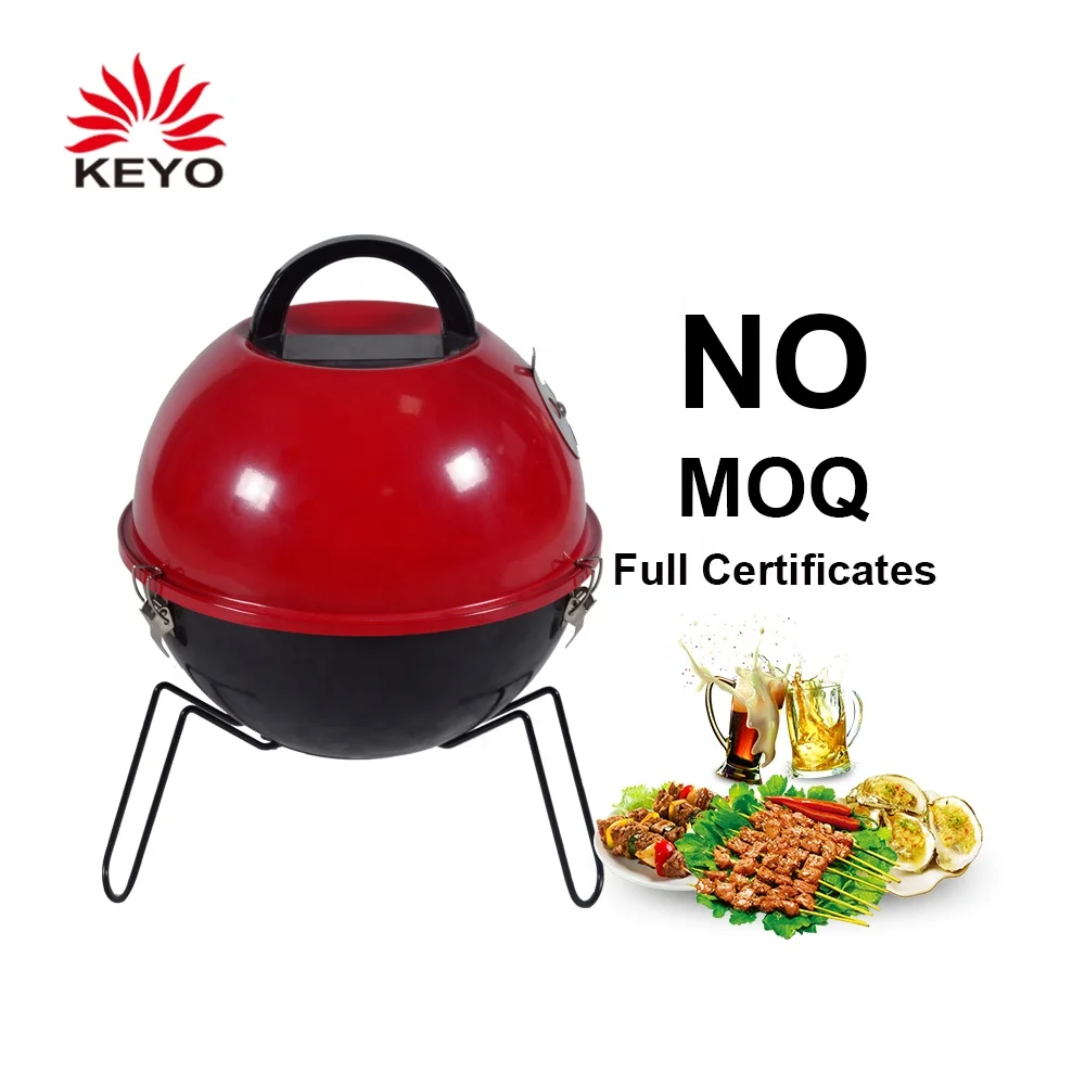 

In Stock Red Mini Japanese Portable Kettle Football Charcoal Barbecue BBQ Grills