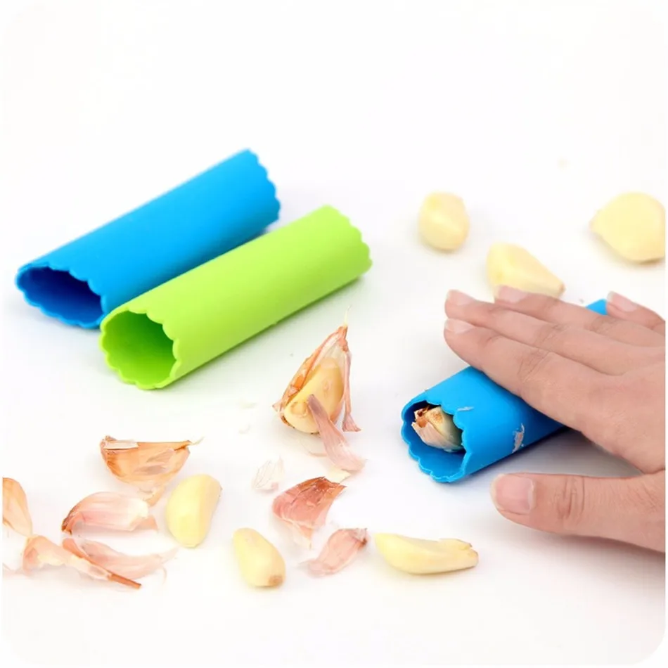 

BHD Food Grade Approved Silicone Garlic Peeler BPA Free Kitchen Garlic Tube Garlic Press, Picture colors or customized