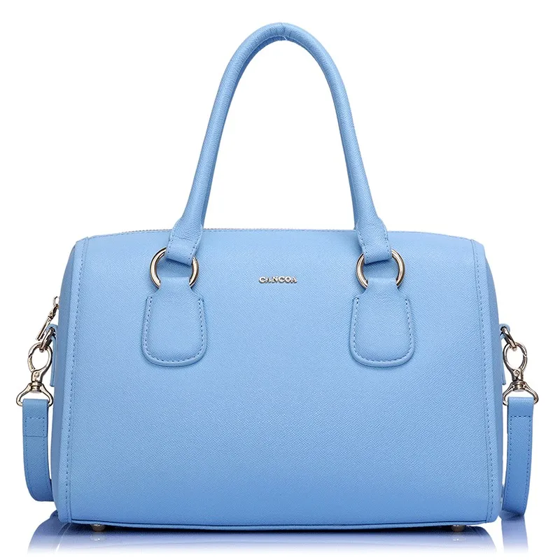 

CC2017 Italian style fashion wholesale lady brand duffle boston bag handbag with long strap, Light blue, various colors are available