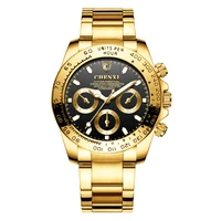 

Top Brand Rollex Classic Men Luxury Chronograph Quartz Watch Gold waterproof us submarine Business watch Custom Logo