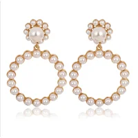 

Women fashion accessories round baroque pearl earring