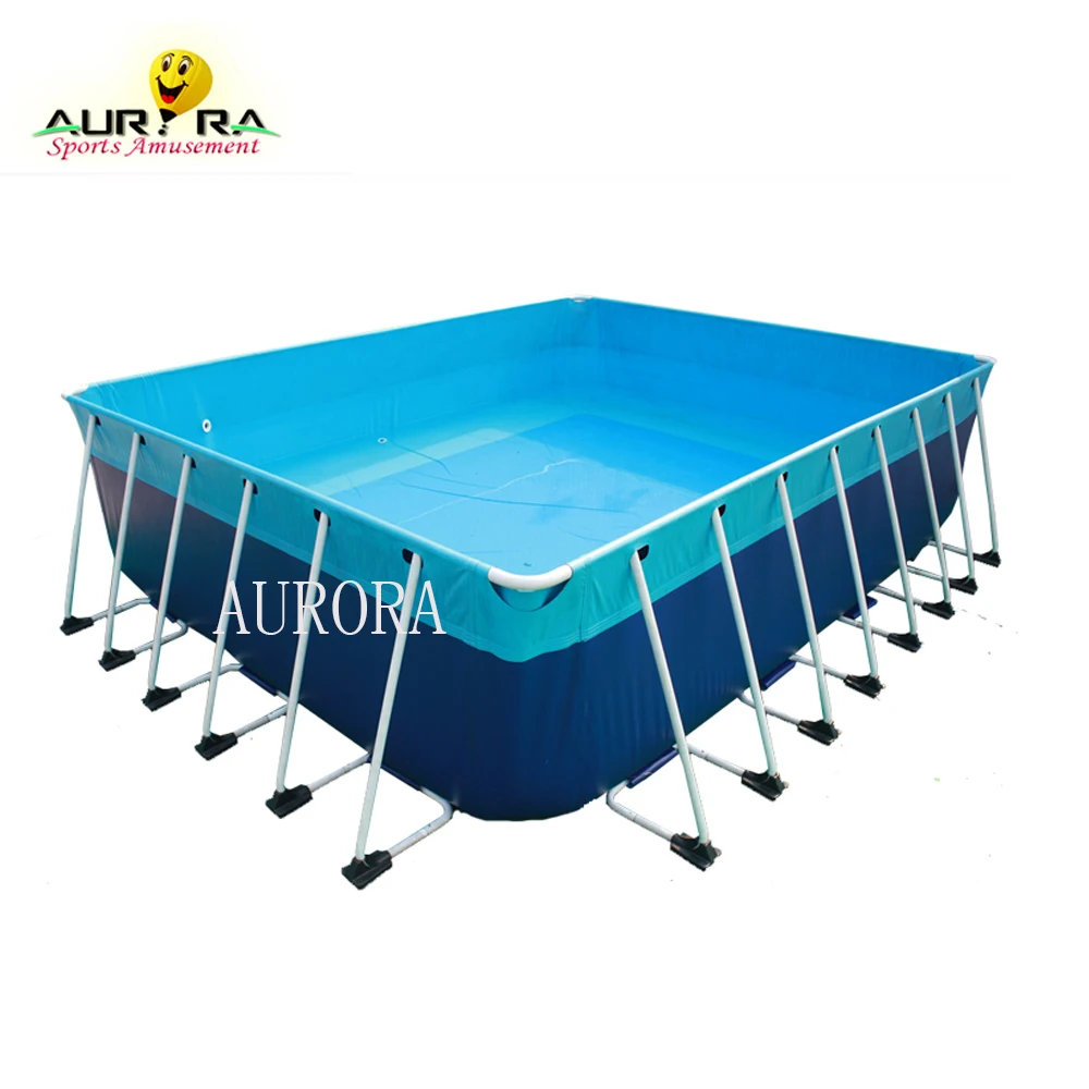 

Commercial Metal Frame pool Adult Children Above Ground Swimming Pools Family Rectangular Steel Removable Swimming Pool, Customized