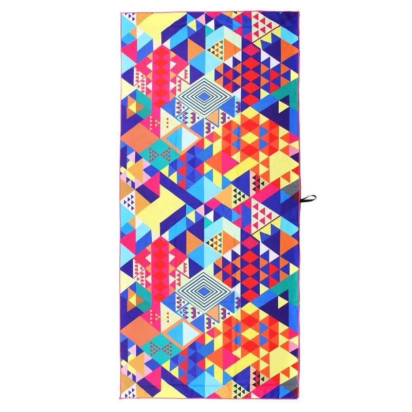 
Custom Square Outdoor Compact Portable Travel Beach Blanket Yoga Mat Quick Dry Microfiber Printed Sand Free Beach Towel 
