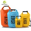 Ningbo factory polyester pvc 500D 5L floating waterproof dry bag for outdoor camping