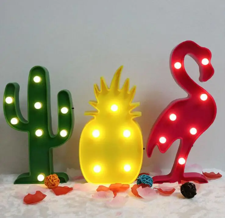 flamingo pineapple xmas tree shape battery operated led marquee letter lights