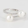 2019 Factory wedding sterling pearl ring silver 925