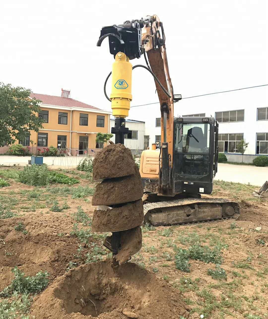 
CE/ISO9001 hydraulic auger earth soil auger excavator mounted auger 