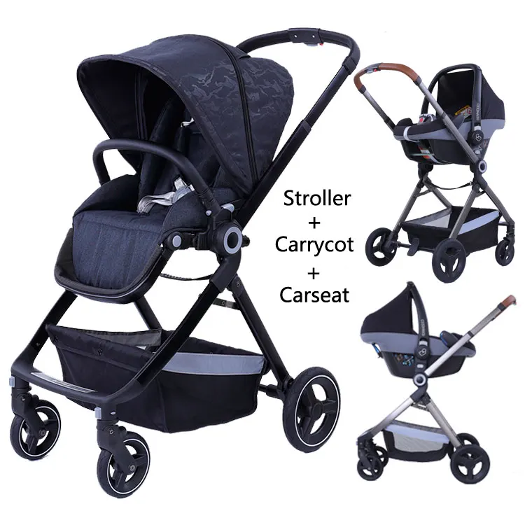 

Stroller 4 in 1 poussette 3 en 1 baby stroller 3 1, Green;red;pink;gray;gold or customization