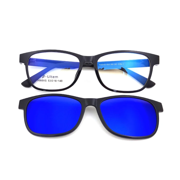 

high quality ready stock optical frame eyewear ultem clip on glasses polarized