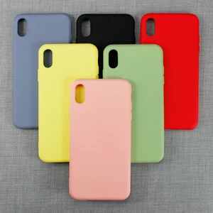 Candy color silicon phone case for IPhone xsmax x xs xr matte silicone tpu mobile back cover for IPhone xsmax