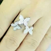 Pretty 925 sterling silver butterfly ring