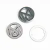 High quality customizable hollow out style two feet alloy badge