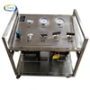 Air driven natural gas booster pumps test bench
