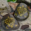 Custom engraved gratitude word natural decor river pebble stone wholesale