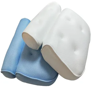 Image of Waterproof Wholesale Headrest Non-slip 3d mesh bath pillow for tub