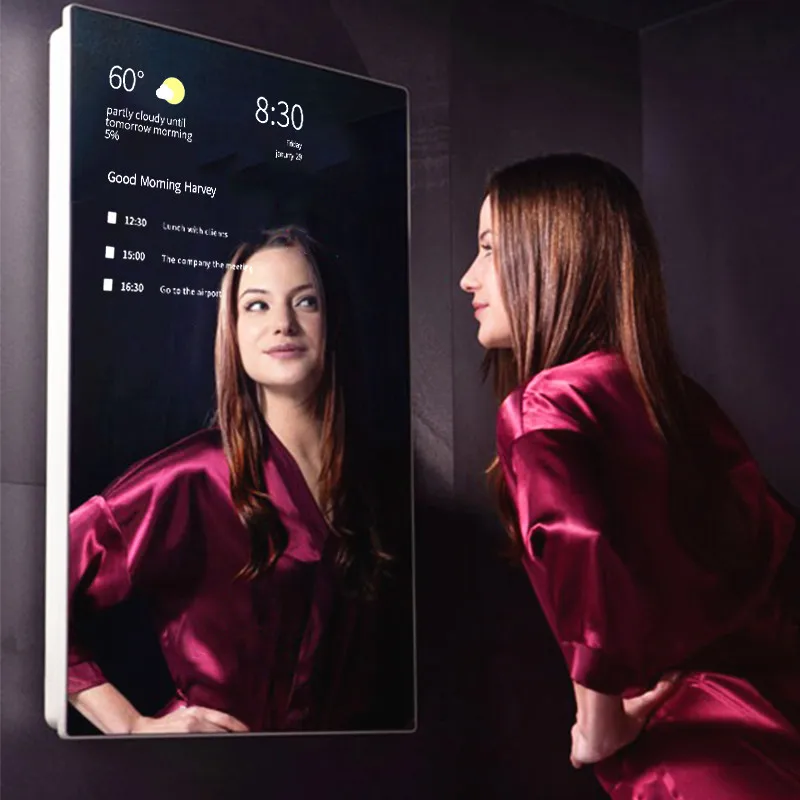 Smart mirror. «Умное» зеркало Cybertecture Mirror. Panasonic Smart Mirror. Умное зеркало с сенсорным экраном. Интерактивное умное зеркало.