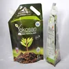 Biodegradable tea bag clear stand up spout pouch package for food/face mask/sun lotion
