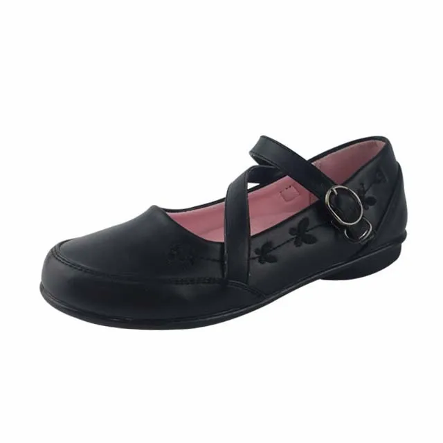 

Greatshoe black leather school campus shoes for girls shoes school,flat party dress shoes girls