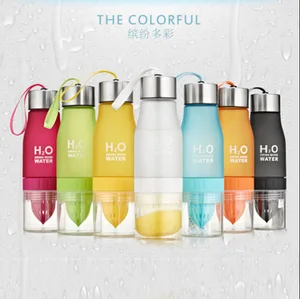 Image of Multifunctional Drinkware Infusion Fruit Infuser Bottle 650ML Lemon Bottle H2O Drink More Water Drinking on Bike