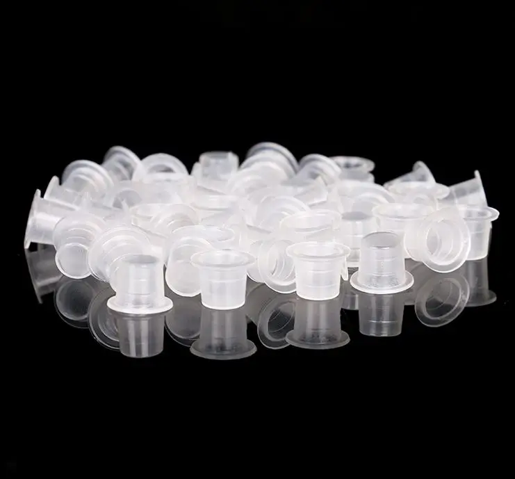 

1000PCS High Quality Tattoo Pigment Caps Ink Cups White Color Plastic Tattoo Ink Caps, Transparent