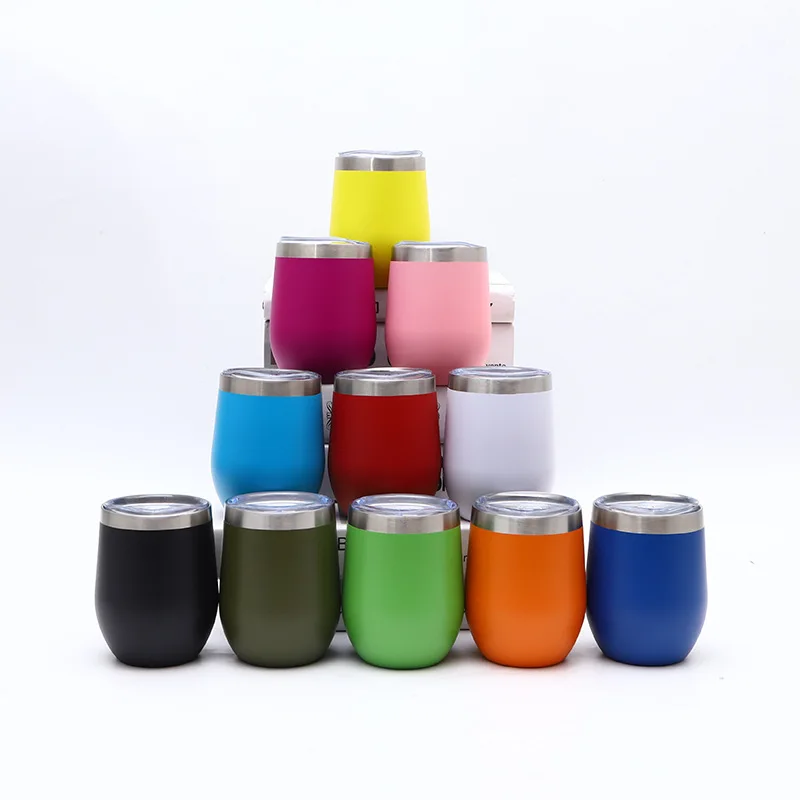

12oz double wall mug insulated Coffee Mug stainless steel cup wine tumbler with lid