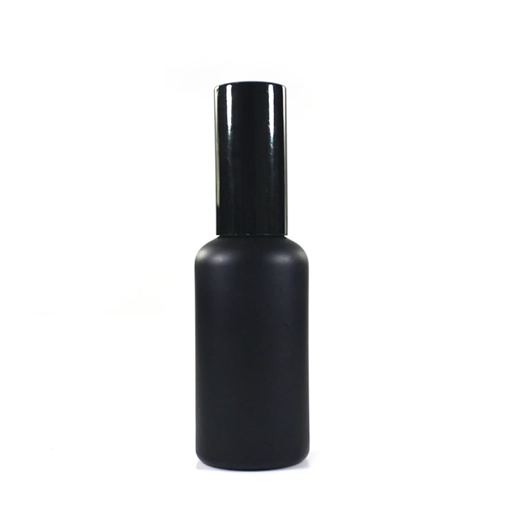 
Free sample empty matte black 30ml 50ml 100ml refillable glass perfume spray bottle with aluminum spray pump cap 