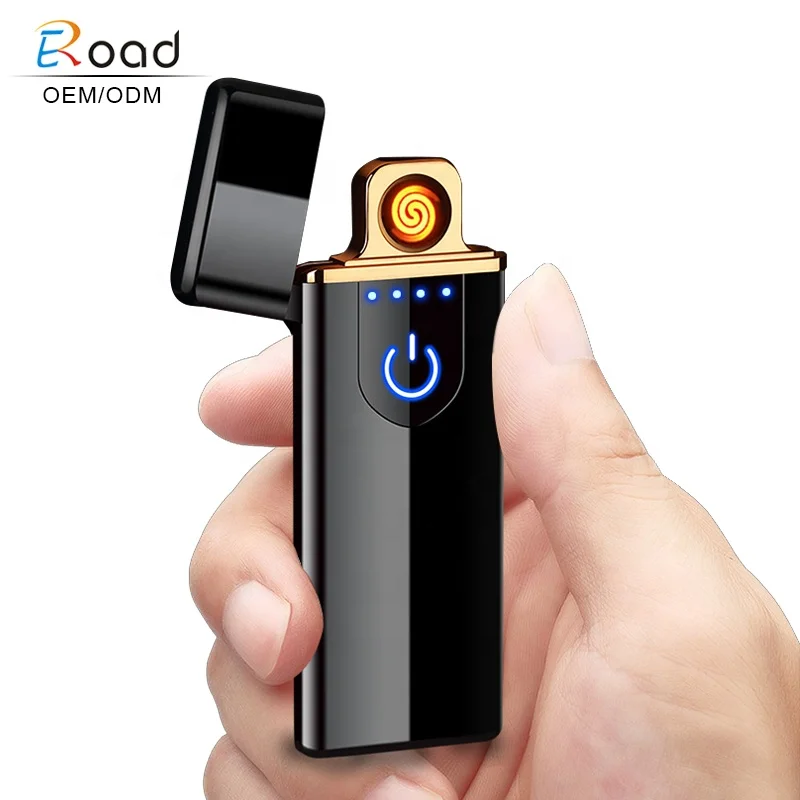 

Eroad small electric heating coil lighter, rechargeable windproof flameless lighter, Golden yellow