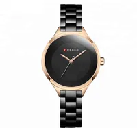 

CURREN 9015 Creative Steel Bracelet Watches Black Gold Watch Women Watches Ladies Female Clock