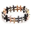 Women Metal Gunmetal Gold Rhodium Rose Gold Assorted color Bracelet Alloy Multicolor Cross Bracelet bangle