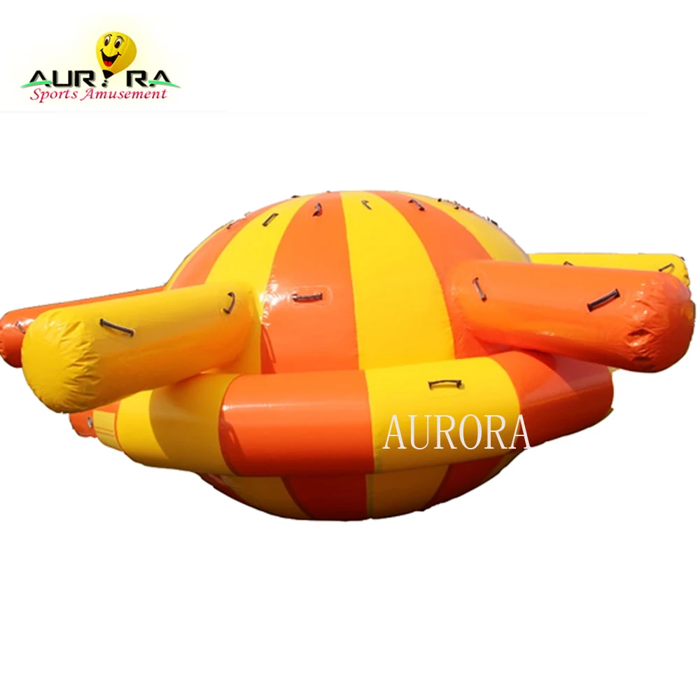 

Durable crazy UFO inflatable flying tube game inflatable towable water sports Inflatable disco boat, Customized