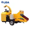 LIDA 100HP Mobile Wood Chipper Diesel Engine working in the forest in Thailand and India