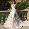 Overcoat Cape Vintage Lace Two Piece Detachable Wedding Dress 2 in 1