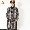 Fashion women warm Zebra Stripe artificial fur for women overcoats