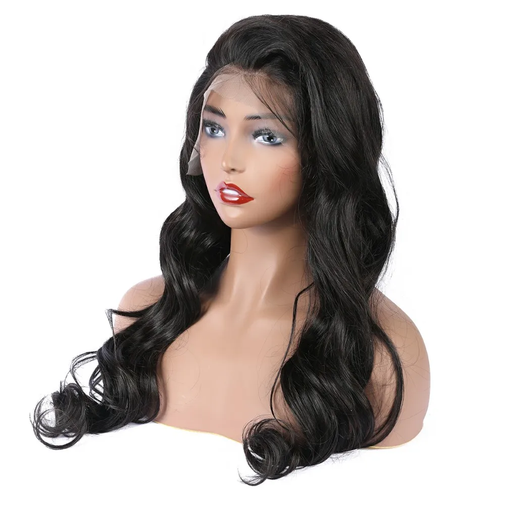 

Unprocessed Virgin Brazilian Human Hair Wigs Glueless Body Wave Full Lace Wigs For Black Women, Any color can be dyed