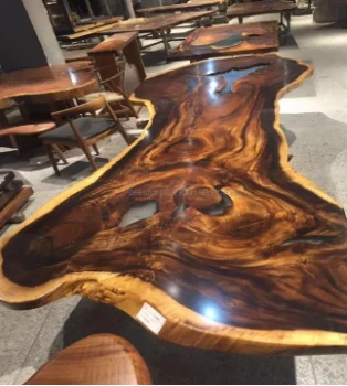 
Soilid wood modern design epoxy counter top river table 