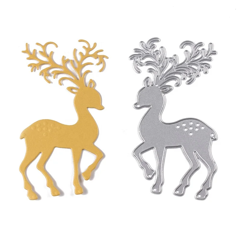 
Charming Deer Custom Scrapbooking & Paper Crafting Metal Curve Stencil Cut Die JT147 