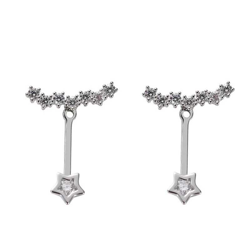 

2019 Factory direct sales 925 silver jewelry star after hanging silver earrings star pendant, Customized color