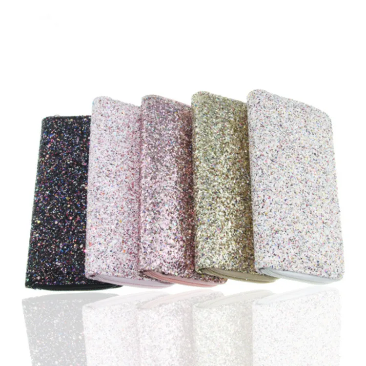 

Wholesale Fashion Women Glitter Zipper Wallet Daily Money Mobile Wallet