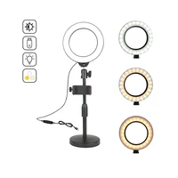 

Desktop 30cm Height Dimmable Selfie Led Ring Light For Beauty Care Live Broadcast