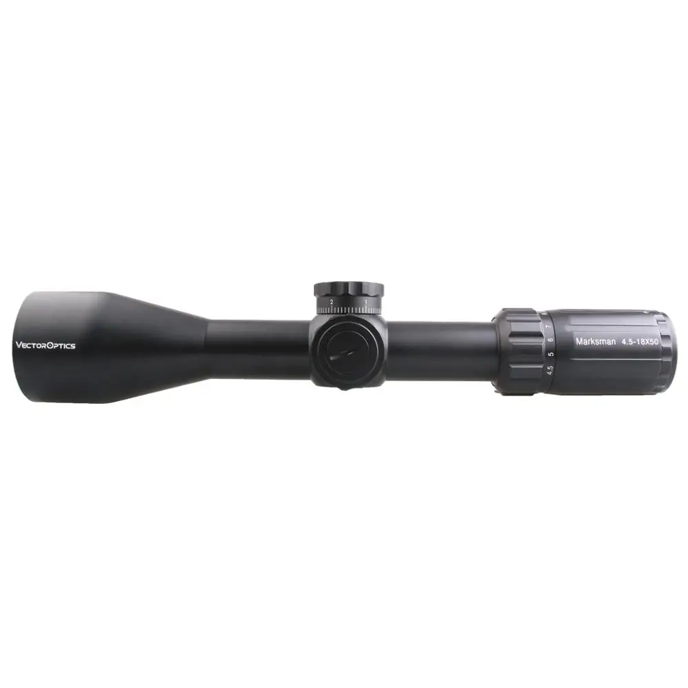 

Vector Optics Marksman 4.5-18x50 Tactical Gun Scope Shooting 1cm Click 30mm Monocular, Matte black