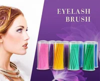 

Wholesale 100 PCS / Tube Colorful Eyelash Extension Cleansing Disposable Applicator Lash Cleaning Brush