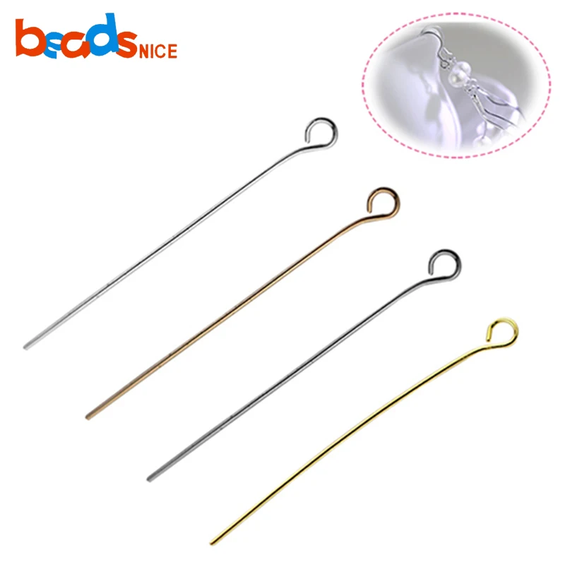 

Beadsnice Sterling Silver Findings Eyepins Metal Component Diy Parts