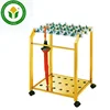 Commercial gold plated 4 wheels hotel umbrella stand hanger umbrella display rack