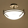 Unique light effect led waterproof contemporary manufacturer round modern bedroom glass ceiling light