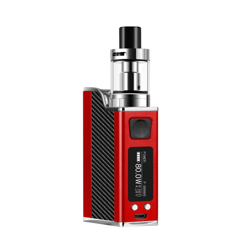 

2019 Hottest vape TC kit adjustable airflow No leak OLED Screen 150W e cigarette, Black;red;silver;blue