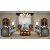 Bronze mounted column Living Room Furniture Sofa Armchair,Shenzhen Furniture,Dubai Gold Sofa Furniture
