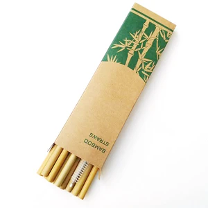 Online Shop Kitchen Accessories Set Biodegradable Environmental Eco Friendly Bamboo Reusable Straws Wooden With Cleaning Brush