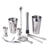2019 wholesale Hot Sale New Product Stainless Steel 9PCS Boston Cocktail Shaker Bar Tool Set Bar Supplies