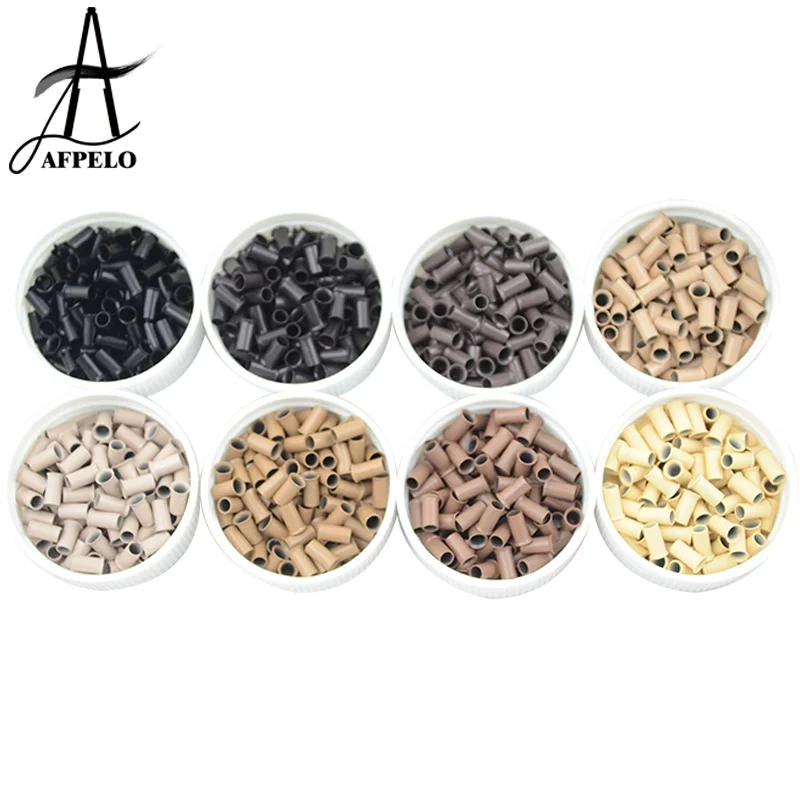 Hot Selling High Quality AFPELO 3.0*2.6*6.0mm Flared Tips Copper Micro Rings Tubes for Prebonded Hair Extension